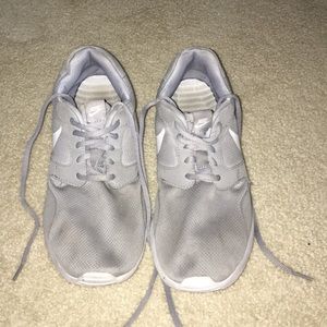 Gray Nike sneakers